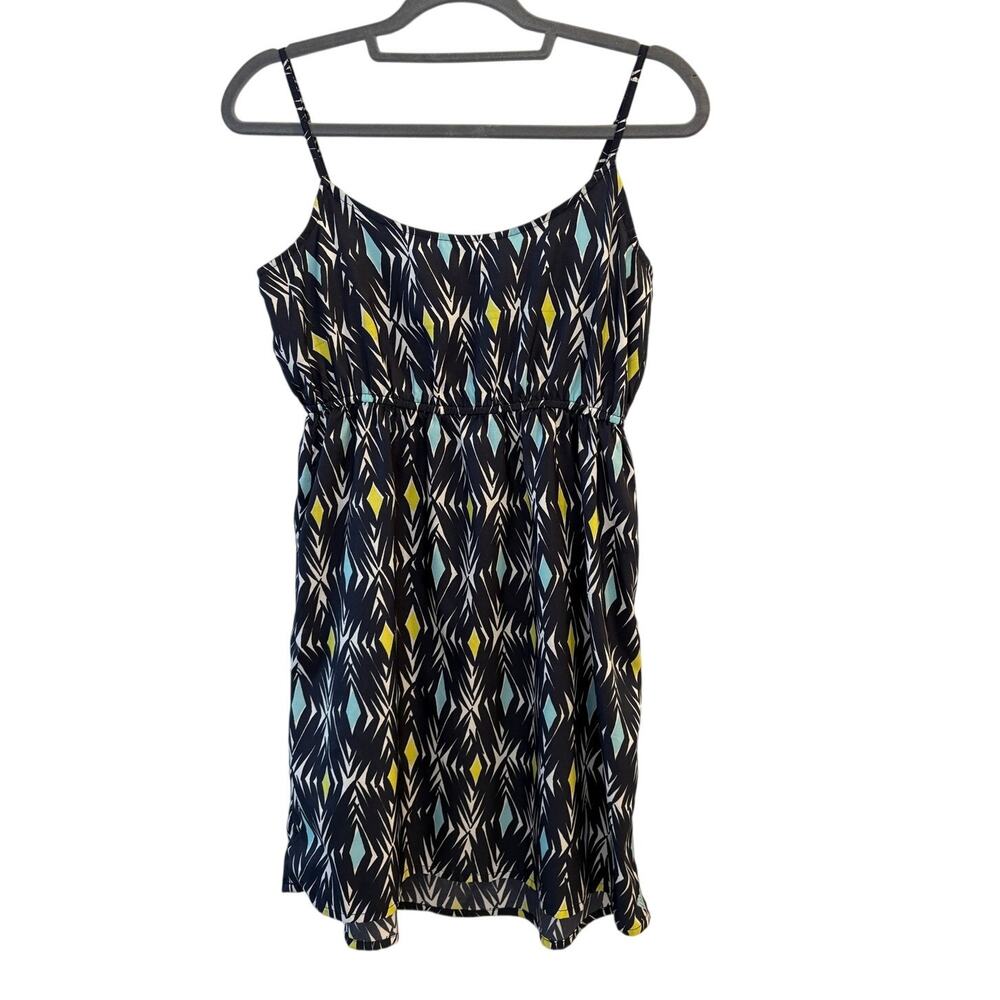Roxy Geo Tribal Print Sundress Boho Festival Summer Strappy Mini Size Medium